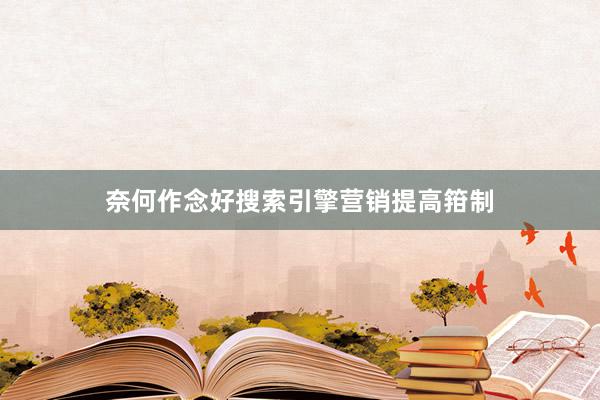 奈何作念好搜索引擎营销提高箝制